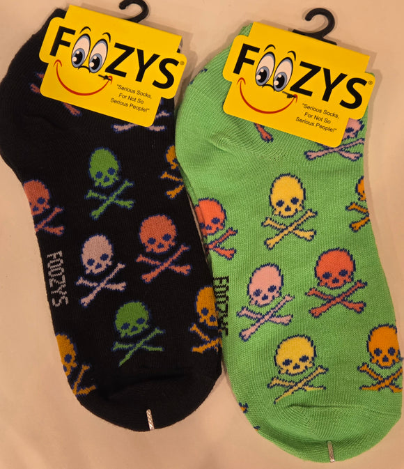 Colorful Skulls & Crossbones No Shows / Low Cut / Ankle Socks  FL-41