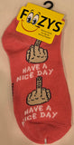 Have A Nice Day Middle Finger No Shows / Low Cut / Ankle Socks FL-47