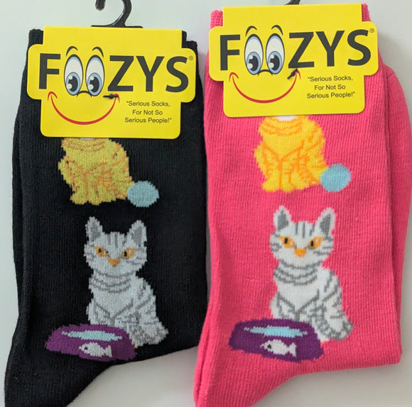 Cat & Yarn Ball Socks  FC-10  ON SALE NOW