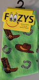 Cowboy Hats, Boots & Horseshoes Socks  FC-57