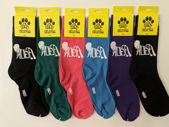 Maltese Canine Silhouette Collection - 6 Pair Bundle Sale - FSC-29