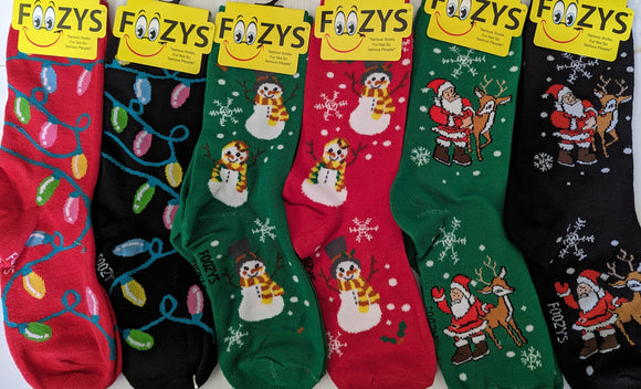 Christmas Sock Bundle  (WC-02)  6-Pair Special  -  What you see in the picture is what you get