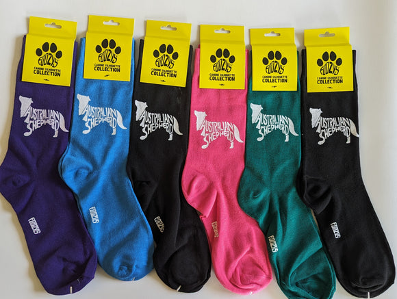 Australian Shepherd Canine Silhouette Collection - 6 Pair Bundle Sale - FSC-01  ON SALE NOW