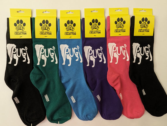 Pug Canine Silhouette Collection - 6 Pair Bundle Sale - FSC-35  ON SALE NOW
