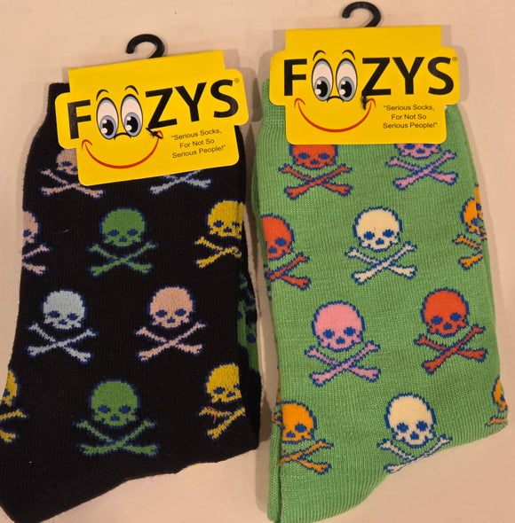 Colorful Skulls & Crossbones Socks  FC-134