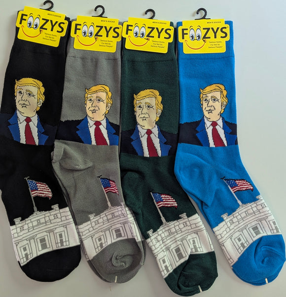 Trump with Capitol and The American Flag Men's Socks   FTM-2