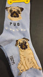 Beige Pug Canine Collection Socks  FCC-31