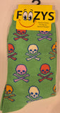 Colorful Skulls & Crossbones Socks  FC-134