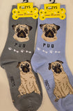 Beige Pug Canine Collection Socks  FCC-31