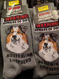 Australian Shepherd - Men's Beware of Dog Canine Collection - BOD-01