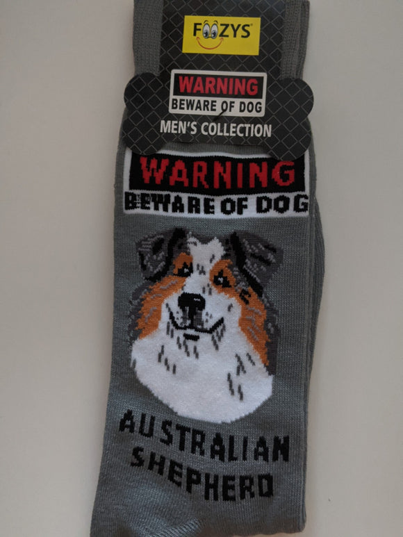 Australian Shepherd - Men's Beware of Dog Canine Collection - BOD-01