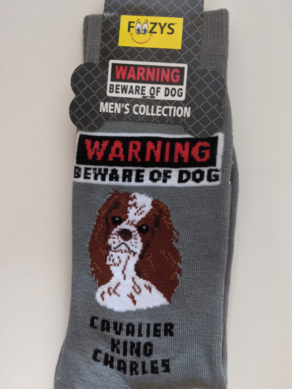 Cavalier King Charles - Men's Beware of Dog Canine Collection - BOD-07  ON SALE NOW