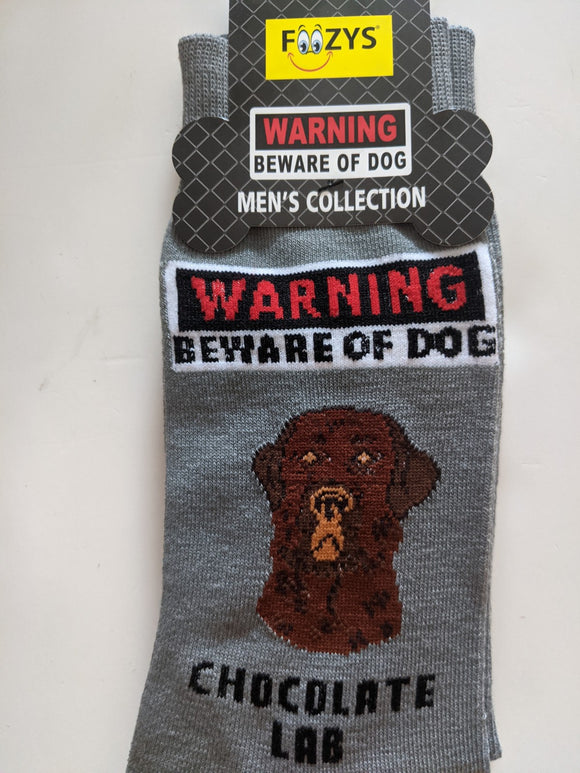 Chocolate Lab - Men's Beware of Dog Canine Collection - BOD-21  ON SALE NOW