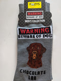 Chocolate Lab - Men's Beware of Dog Canine Collection - BOD-21  ON SALE NOW