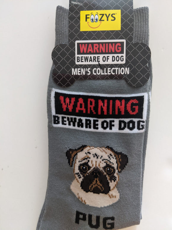 Pug 2 (Beige) - Men's Beware of Dog Canine Collection - BOD-27