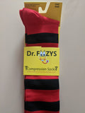 Compression Socks RED with BLACK STRIPES DFCS-05  ON SALE NOW