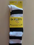 Compression Socks WHITE with BLACK STRIPES DFCS-10  ON SALE NOW
