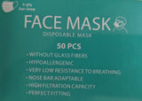 DISPOSABLE FACE MASK - BOX OF 50