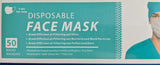 DISPOSABLE FACE MASK - BOX OF 50