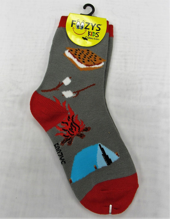 S'mores & Campfire Kids Socks  FB-01