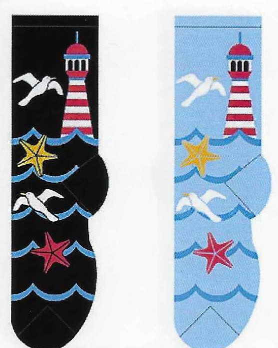 Lighthouse & Seagulls Socks  FC-120