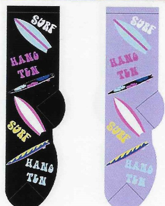 Surf Boards Hang Ten Socks  FC-146  ON SALE NOW
