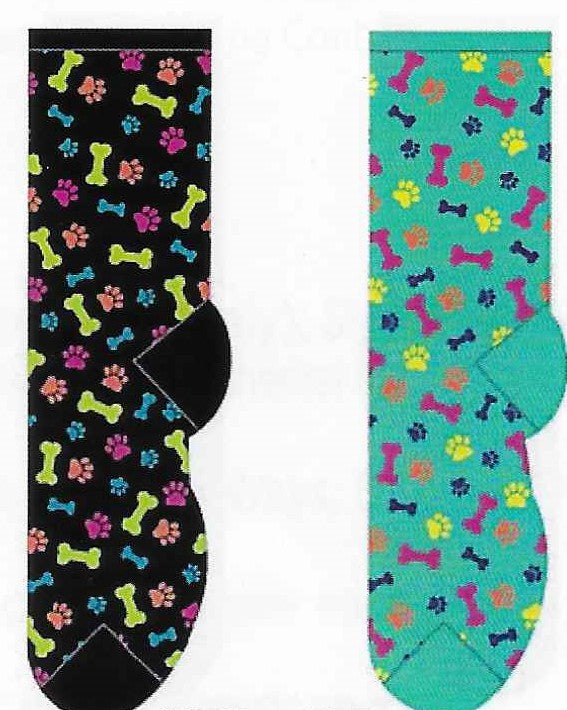 Bones & Paw Print Socks  FC-17