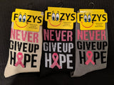 Never Give Up Hope Cancer Socks   FC-207