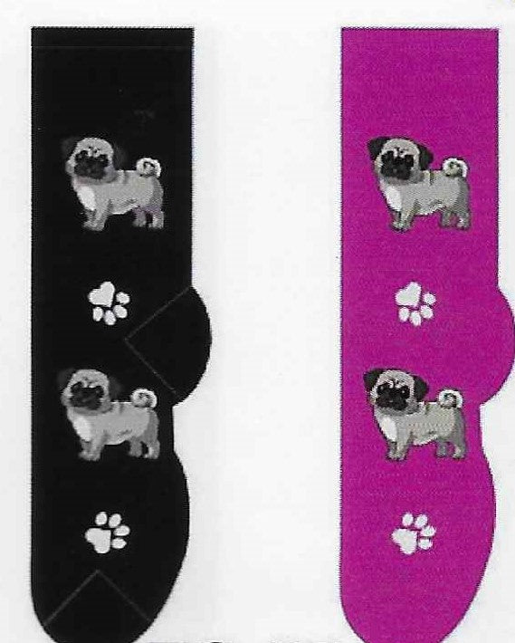 Pugs & Paw Prints Socks  FC-55