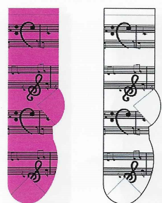 Musical Notes Socks  FC-80  ON SALE NOW