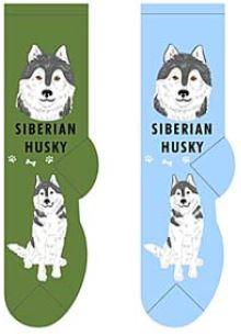 Siberian Husky Canine Collection Socks  FCC-37