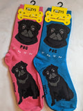 Black Pug Canine Collection Socks   FCC-73 ON SALE NOW