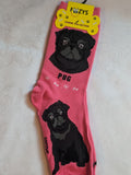 Black Pug Canine Collection Socks   FCC-73 ON SALE NOW