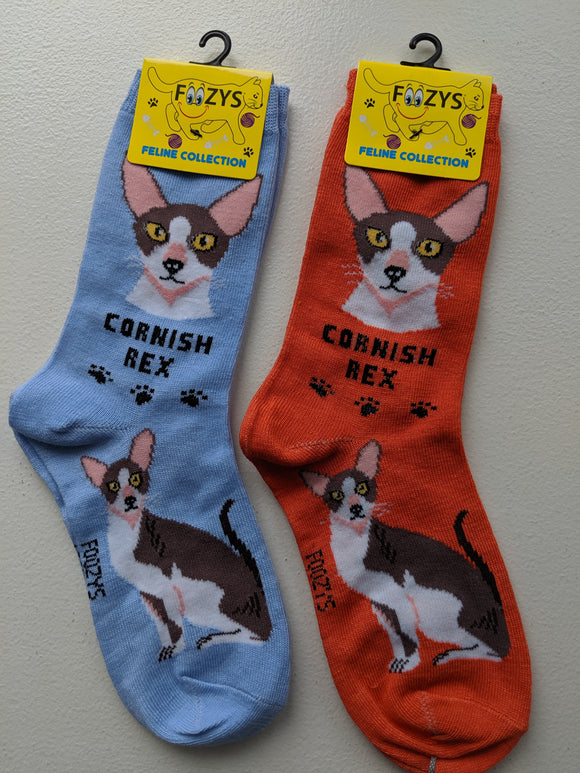 Cornish Rex Feline Collection Socks   FFC-07  ON SALE NOW