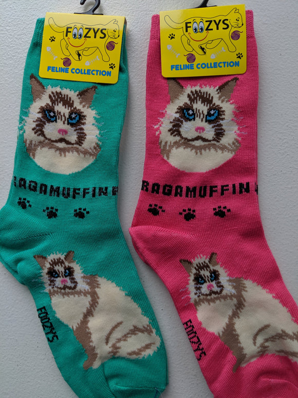 Ragamuffin Feline Collection Socks   FFC-15  ON SALE NOW