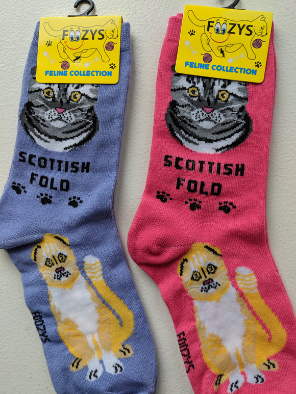 Scottish Fold Feline Collection Socks   FFC-18  ON SALE NOW