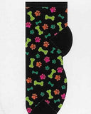Bones & Paw Print No Show Socks  FL-17