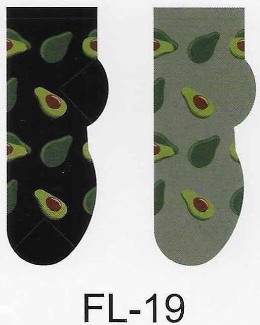 Avocados No Show Socks   FL-19