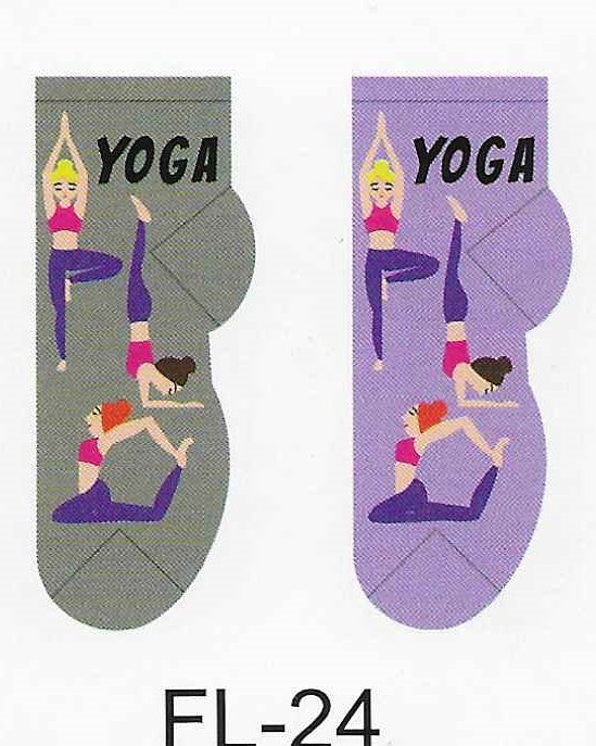 Yoga Time No Show Socks  FL-24