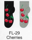 Cherries No Show Socks   FL-29