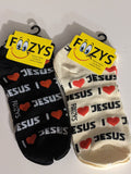Religious I Love Jesus No Shows / Low Cut Socks   FL-45  ON SALE NOW