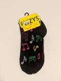 Music Notes No Show Socks  FL-02