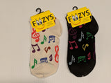 Music Notes No Show Socks  FL-02