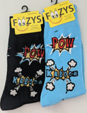 Pow Kaboom Zap Bang Explosion Men's Socks   FM-109