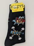 Pow Kaboom Zap Bang Explosion Men's Socks   FM-109