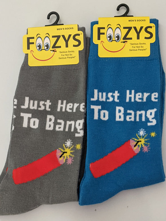 Just Here to Bang Men's Socks   FM-112