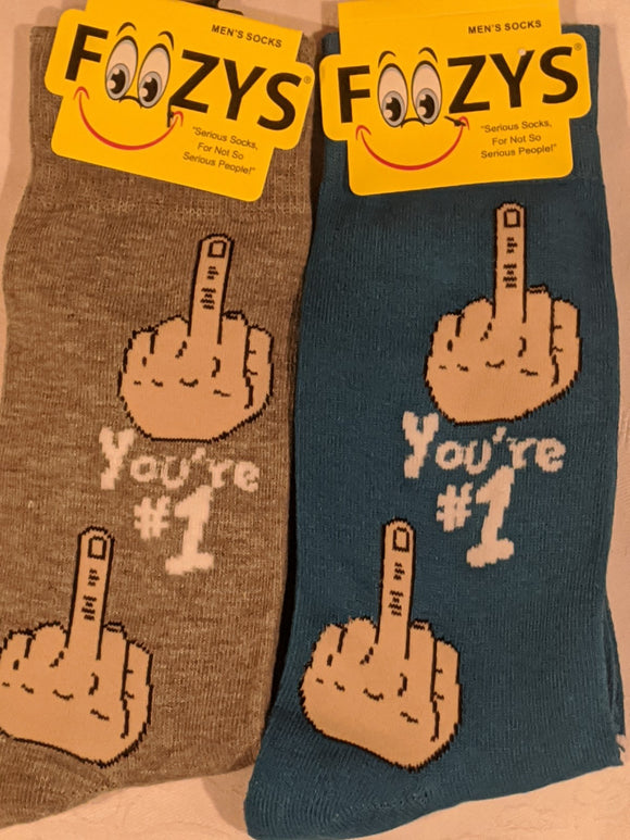 You're # 1 Middle Finger Men's Socks  FM-77
