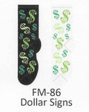 Dollar Signs Money Men's Socks  FM-86