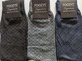 Men's Signature Collection Dress Socks with Small Diagonal Squares  FSM-3