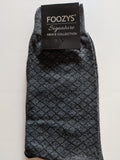 Men's Signature Collection Dress Socks with Small Diagonal Squares  FSM-3